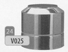 Eindstuk: konisch eindstuk, diameter 230 mm Ø230mm